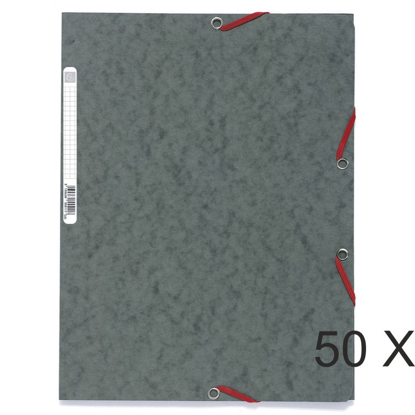 3130638555119-Exacompta - 50 Chemises à 3 rabats - A4 - gris-P_400011094_2-0