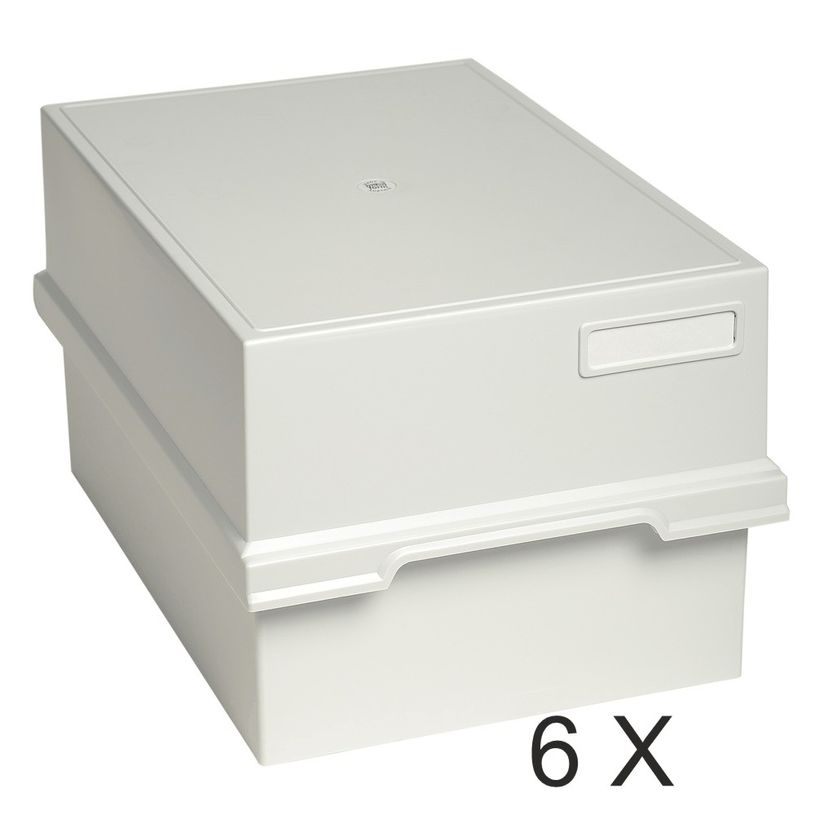 9002493041998-Exacompta - 6 Boîtes à fiches avec 2 intercalaires - A5 - pour 1200 cartes - gris lumiè-P_400011610_1-0