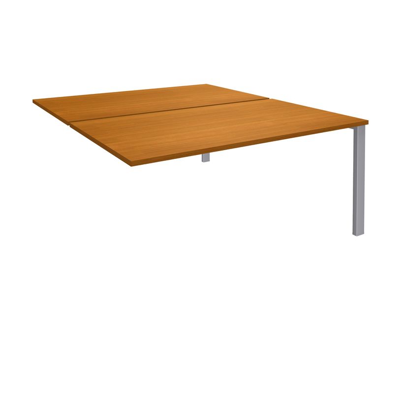 0404000122470-Bureau Bench IRIS - L180 cm - Plan suivant - Pieds aluminium - plateau imitation Merisier-P_400012247_1-0