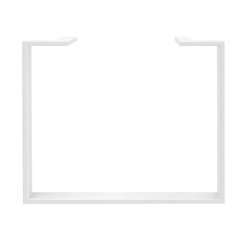 0404000123255-Bureau compact LOFTER - L160 cm - Retour à gauche - Plateau imitation chêne clair - pied Blanc - (pied de renfort obligat-P_400012325_3-3