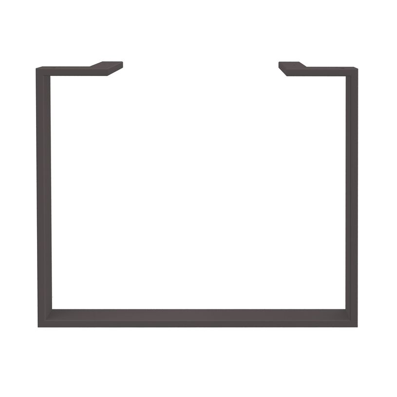 0404000123385-Bureau compact LOFTER - L180 cm - Retour à droite - Plateau Blanc - pied Carbone - (pied de renfort obligat-P_400012338_3-3