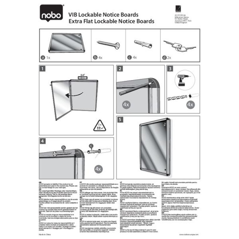 5028252108263-Nobo - Vitrine d'intérieur extra plate - 4 feuilles A4 - surface magnetique - porte battante - 51 x 68--3
