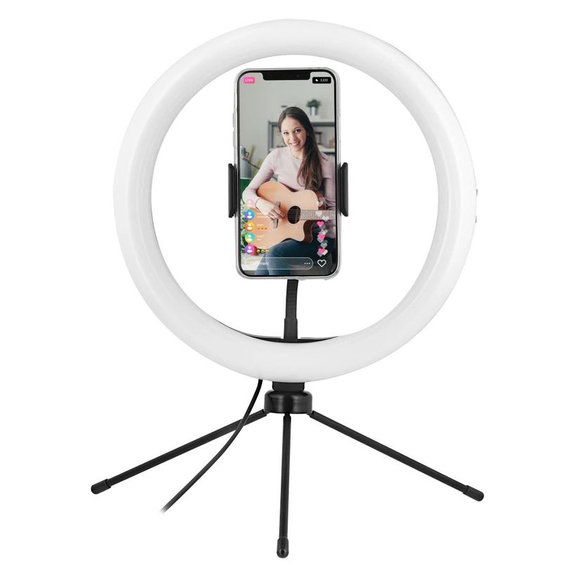 3303170100400-T'nB Influence - Eclairage Anneau LED 10" avec mini trépied pour Smartphone-P_400013483_9-0