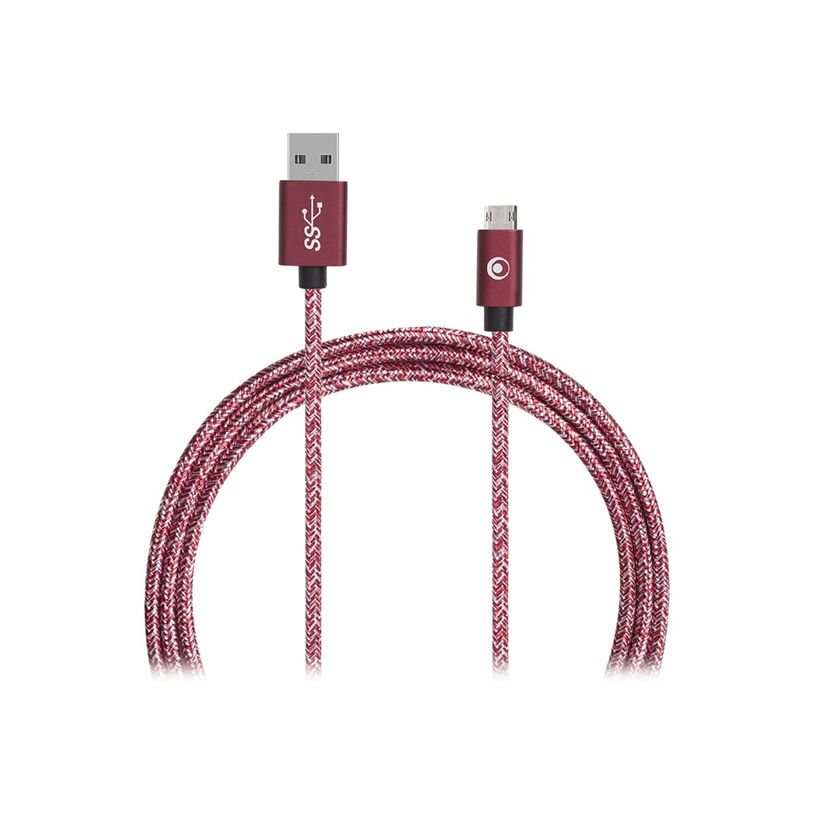 3571211450931-Bigben Connected - Câble USB de type-C - Micro-USB de type B - 2 m - rouge-P_400013711_1-0