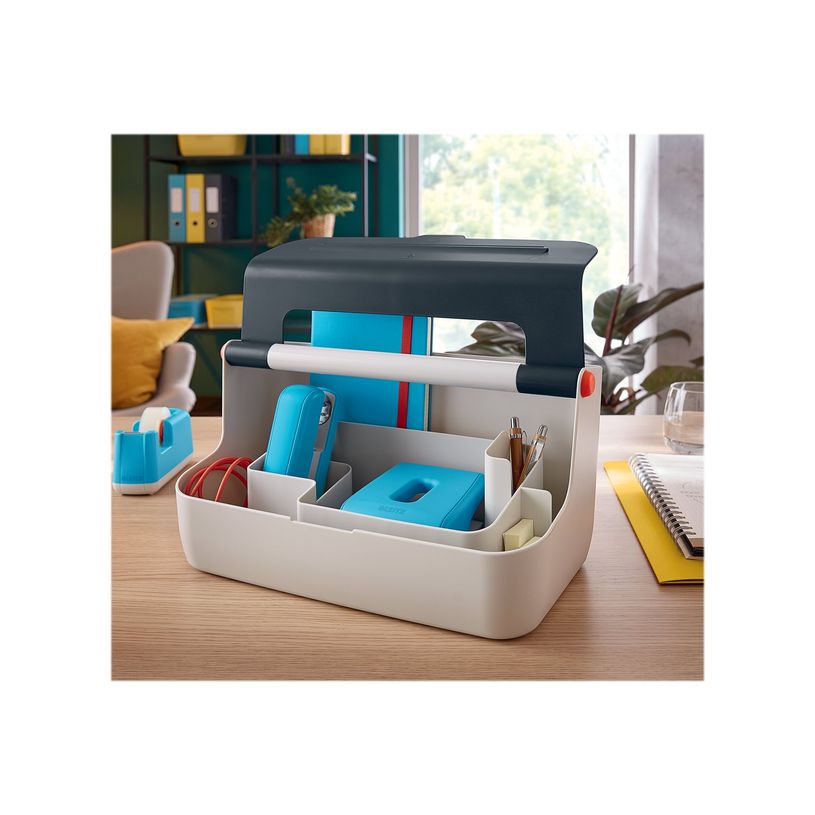 4002432126217-Leitz Cosy - Boîte de rangement organisateur de bureau - gris - plastique ABS-P_400014160_1-3