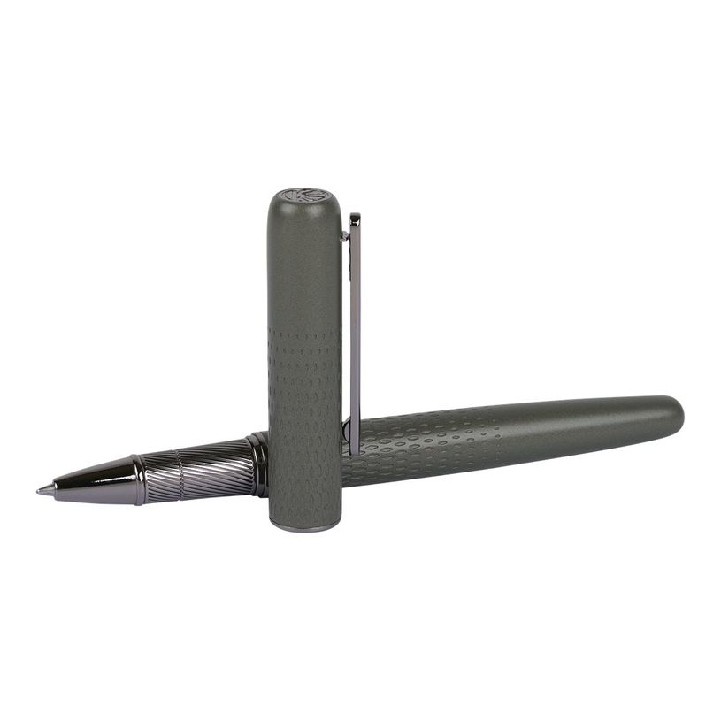 3108722419227-Oberthur Athènes - Stylo à bille à capuchon - kaki/gun-P_400014184_3-2