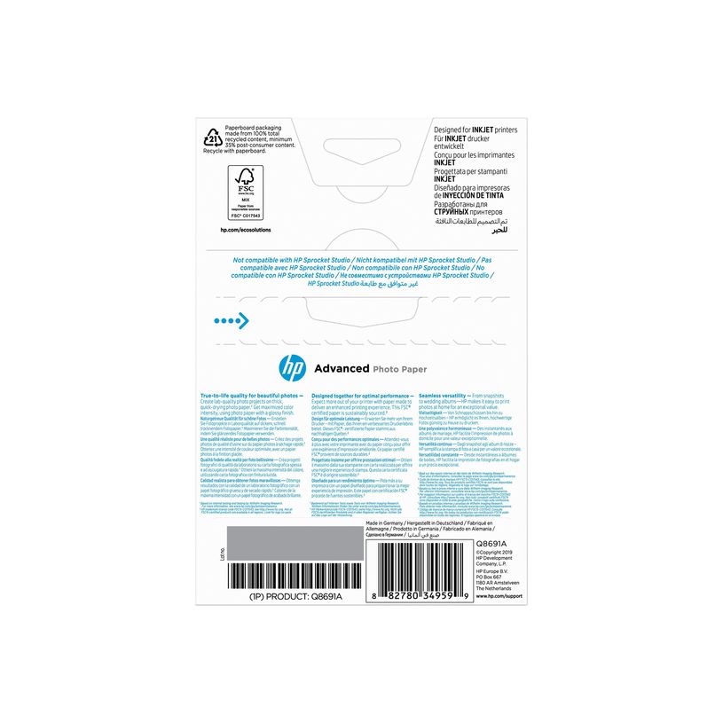 882780349599-HP Advanced Glossy Photo Paper - papier photo - brillant - 25 feuille(s) - 100 x 150 mm - 2-P_400014293_3-2