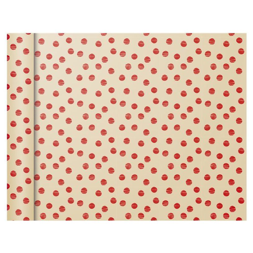 3329682238653-Clairefontaine Excellia Tiny Rolls - Papier cadeau pois fond ivoire - 35 cm x 5 m - 80 g/m-P_405110281_1-0
