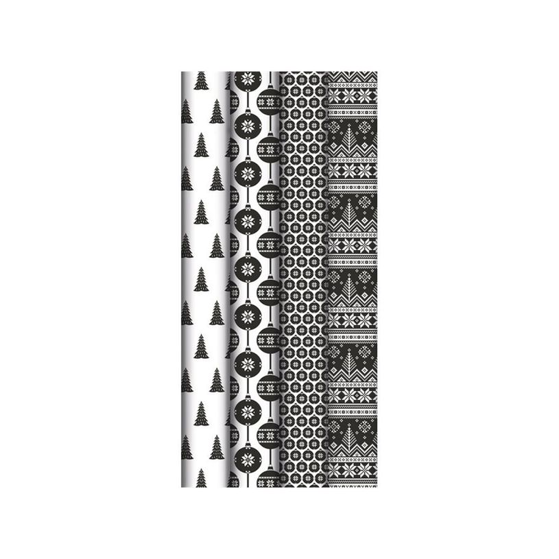 3329682020579-Clairefontaine Excellia Chamonix - Papier cadeau noir/blanc - 70 cm x 10 m - 80 g/m²-P_405110288_1-0