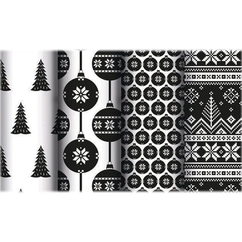 3329682020579-Clairefontaine Excellia Chamonix - Papier cadeau noir/blanc - 70 cm x 10 m - 80 g/m²-P_405110288_2-1