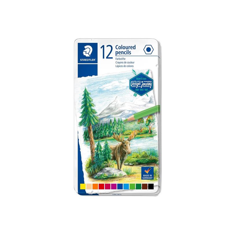 4007817055045-STAEDTLER Design Journey 146C - 12 crayons de couleur - couleurs assorties -P_405110357_1-0