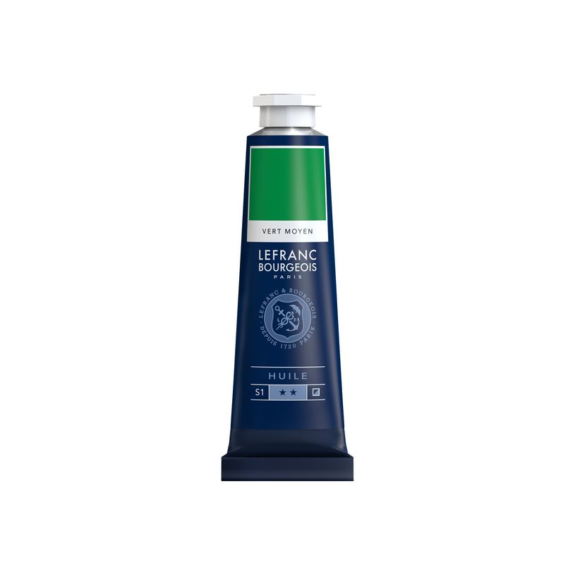 3013648100282-Lefranc Bourgeois - Peinture à l'huile - vert moyen - 40 ml-P_405111480_1-0
