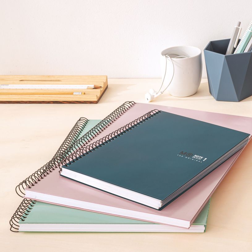 8422593465806-THE ORIGINAL NOTEBOOK, couverture rigide, A4, quadrillage 5x5 mm, 80 feuilles de 1 couleur, Miquelrius,--3