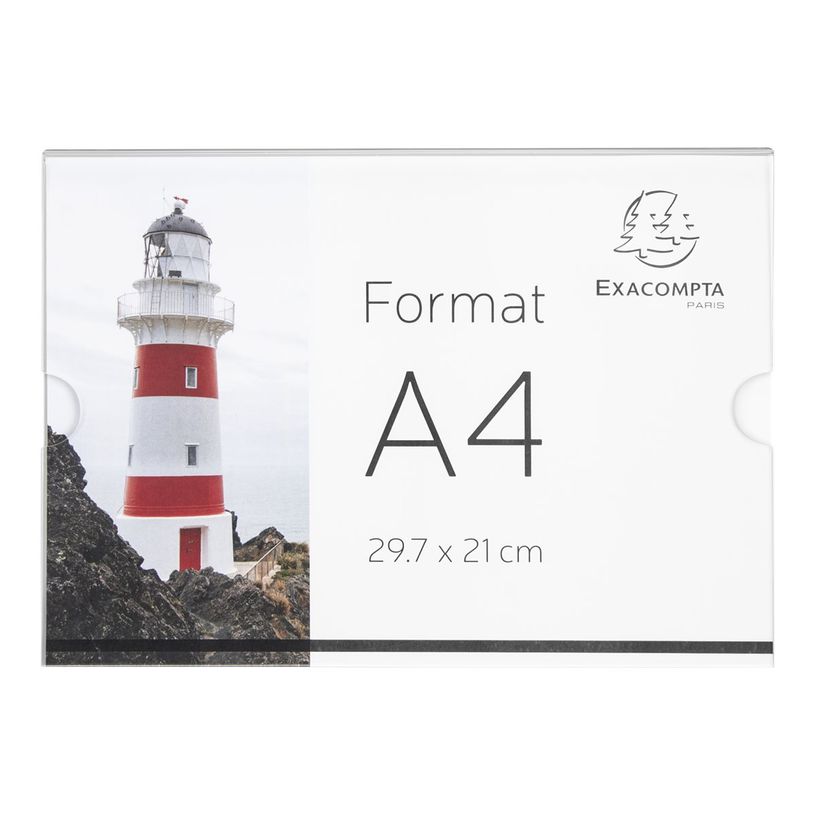 9002493109711-Exacompta - Présentoir mural pour A4 horizontal - double face - vissable et collable-P_405112076_1-0