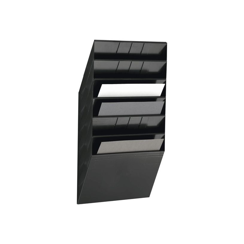 7318089785064-Durable Flexiboxx - Présentoir mural porte-document - 6 cases A4 paysage - noir-P_405112865_1-0