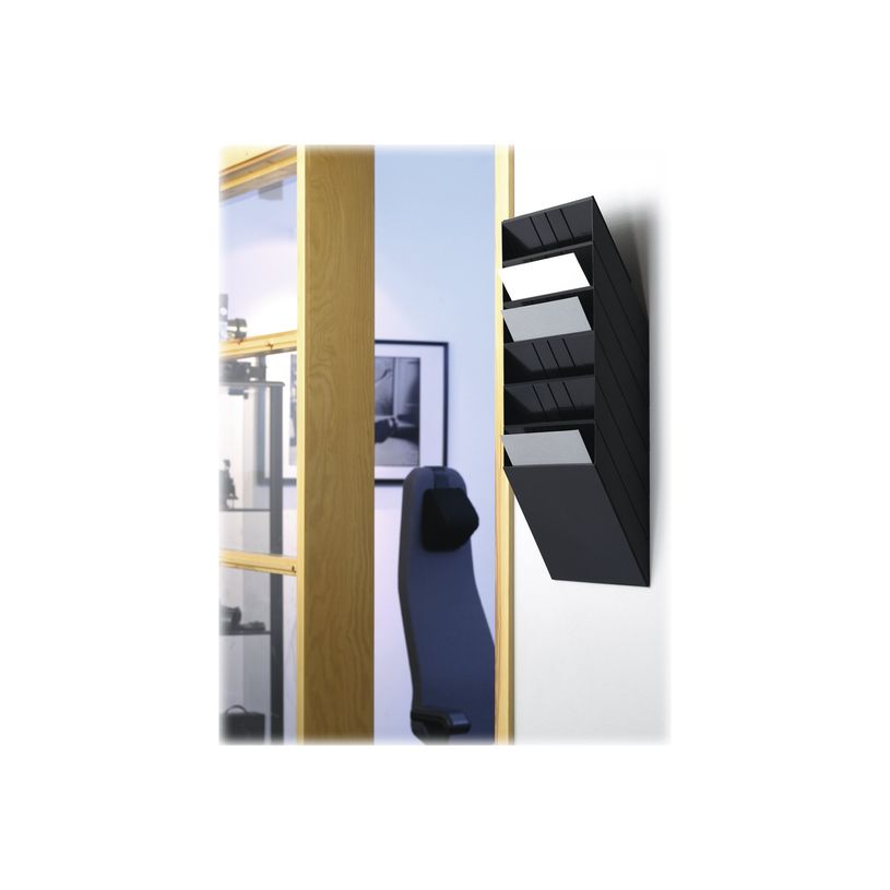 7318089785064-Durable Flexiboxx - Présentoir mural porte-document - 6 cases A4 paysage - noir-P_405112865_2-1