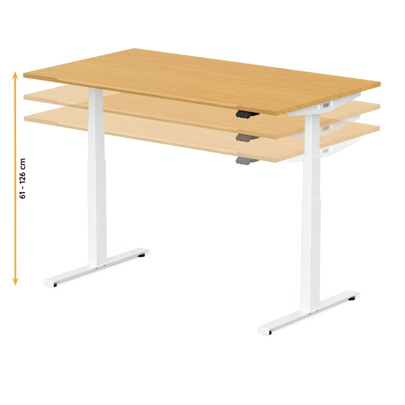 3760350281081-Bureau électrique UGO - L140x80cm - pieds blancs - plateau imitation chêne Stone-P_405113026_8-7