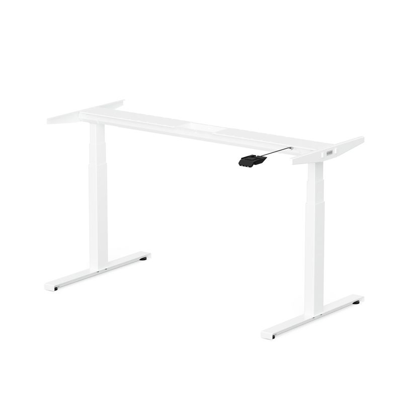 3760350281111-Bureau électrique UGO - L140x80cm - pieds blancs - plateau blanc laqué-P_405113028_4-3