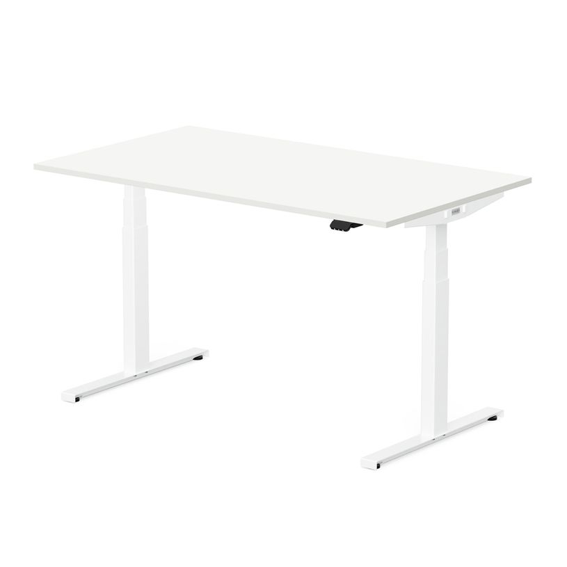 3760350281128-Bureau électrique UGO - L160x80cm - pieds blancs - plateau blanc laqué-P_405113032_2-1