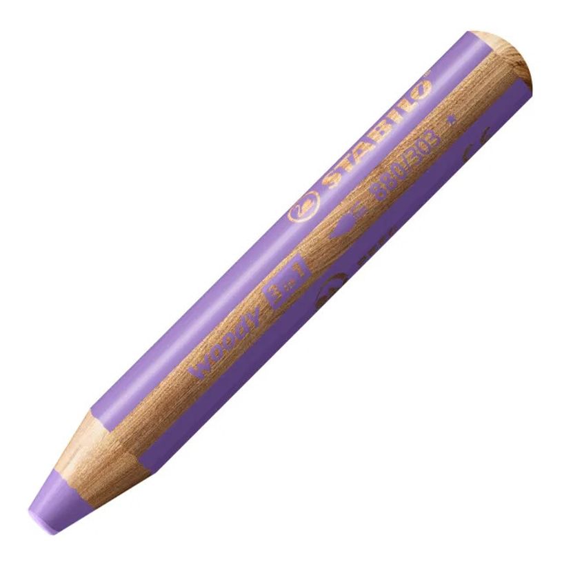4006381577939-STABILO Woody 3 in 1 - Crayon de couleur pointe large - lilas pastel-P_405113632_1-0