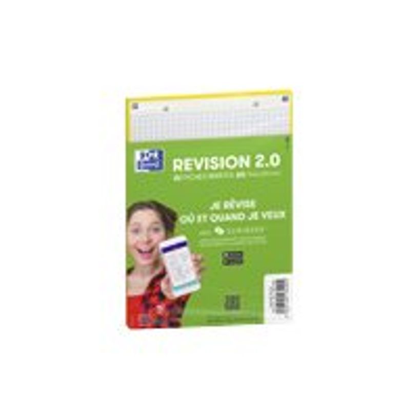 3020120170039-Oxford REVISION 2.0 - Pack de 32 Fiches Bristol Scribzee - 14,8 x 21 cm - petits carreaux -P_405113954_1-0