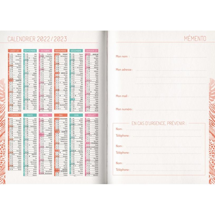 3592930019650-Agenda broché Natural Kraft blanc - 1 jour par page - 12,5 x 17,5 cm - Bouchut-P_405114229_3-2
