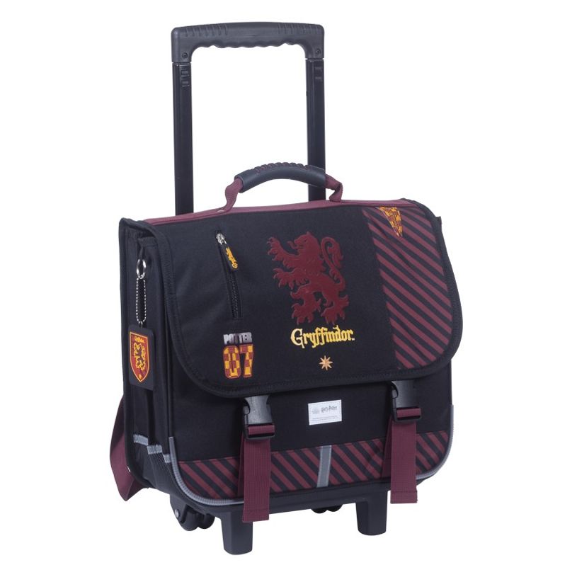 3661507524610-Cartable à roulettes Harry Potter Gryffondor - 38 cm - 2 compartiments - noir - Kid'Abord-P_405115155_1-0