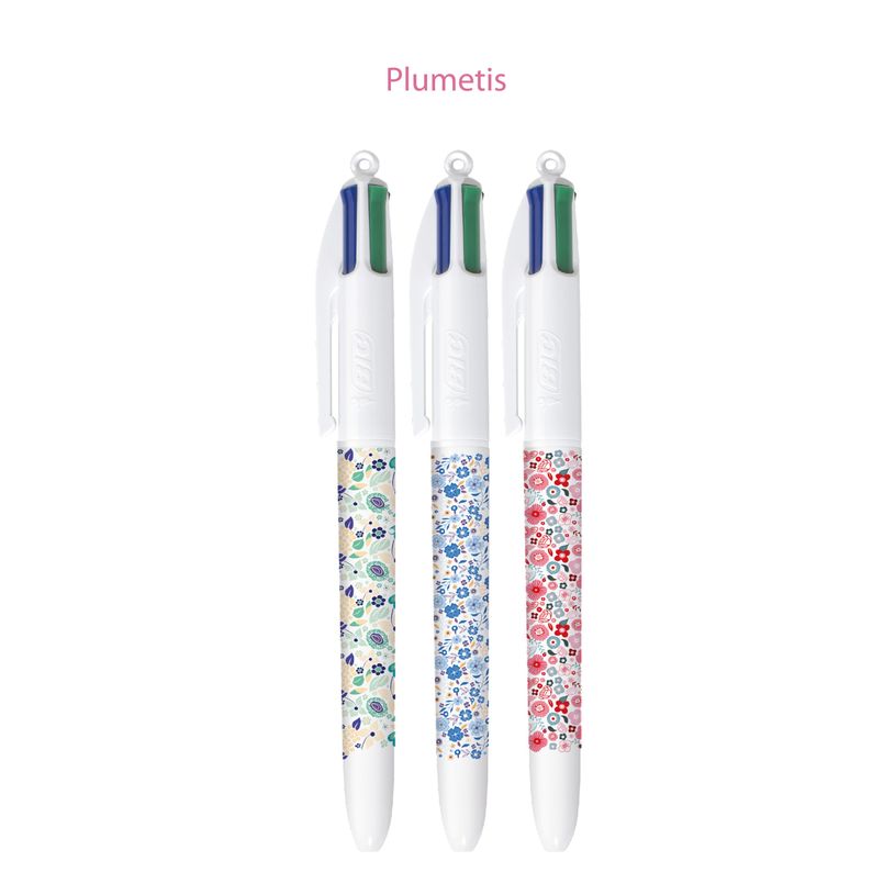 3086123693791-BIC 4 Couleurs - 12 Stylos à bille 4 couleurs - 1 mm - décors tournants-P_405117047_4-3