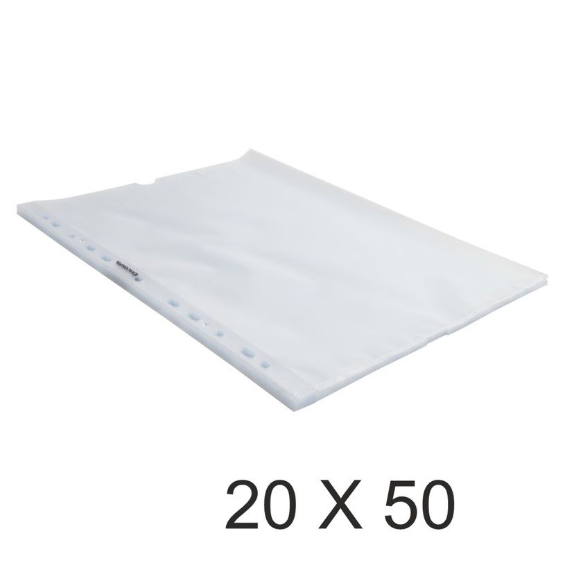 3130632310486-Exacompta Quick Doc - 20 Packs de 50 Pochettes perforées - A4 - lisses - cristal-P_405118342_1-0