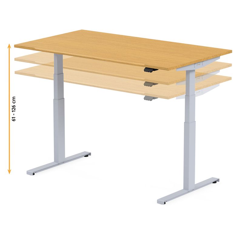3760350281388-Bureau électrique UGO - L140x80cm - pieds gris - plateau blanc laqué-P_405119044_6-5