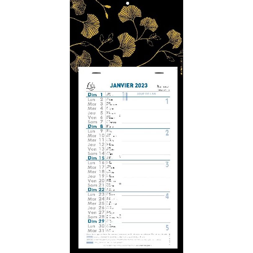 3660942070034-Exacompta Ginkgo - Calendrier mensuel sur plaque - 12 feuilles - 19 x 41 cm-P_405120025_1-0