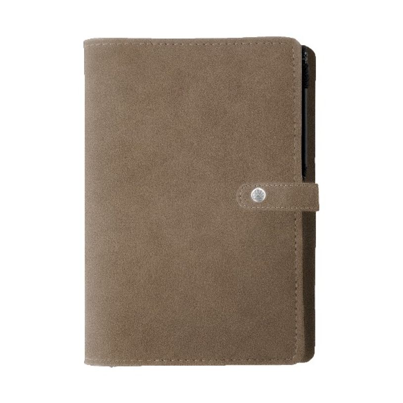 3664447129068-Agenda spiralé Kent - 1 semaine sur 2 pages - 17 x 24,5 cm - taupe - Oberthur-P_405120075_1-0