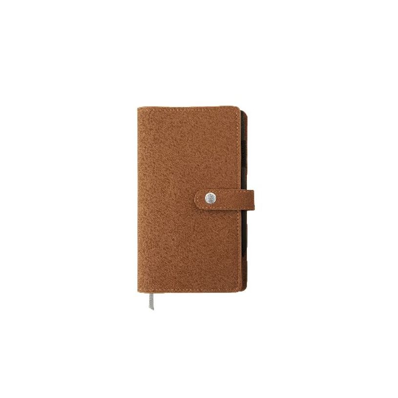 3664447129105-Agenda de poche spiralé Kent - 1 semaine sur 2 pages - 9,5 x 17,5 cm - fauve - Oberthur-P_405120079_1-0