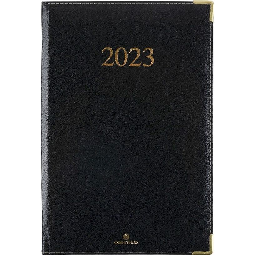 3664447129181-Agenda Kiev - 1 semaine sur 2 pages - 17 x 24,5 cm - noir - Oberthur-P_405120104_1-0