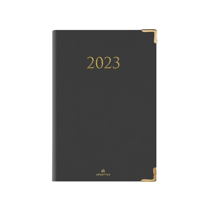 3664447129211-Agenda Kiev - 1 semaine sur 2 pages - 17 x 24,5 cm - gris - Oberthur-P_405120107_1-0