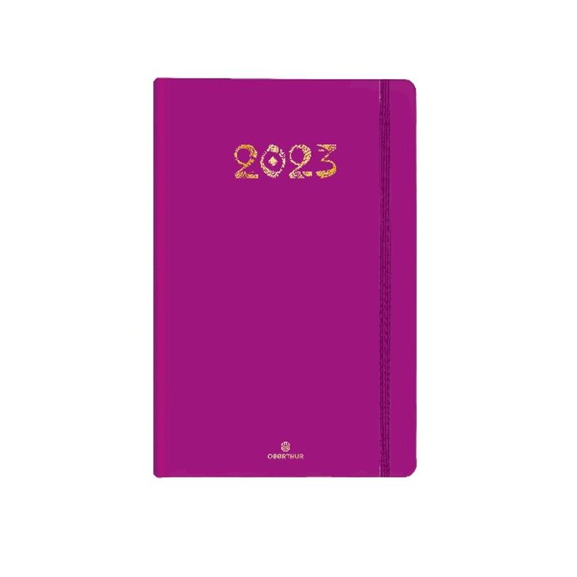 3664447131825-Agenda à élastique Cachemire - 1 semaine sur 2 pages - 10 x 15 cm - violet - Oberthur-P_405120138_1-0