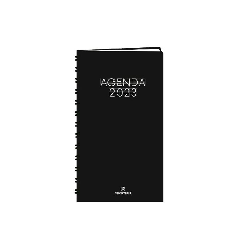 3664447134321-Agenda de poche Portland - 1 semaine sur 2 pages - 9,5 x 17,5 cm - noir - Oberthur-P_405120150_1-0
