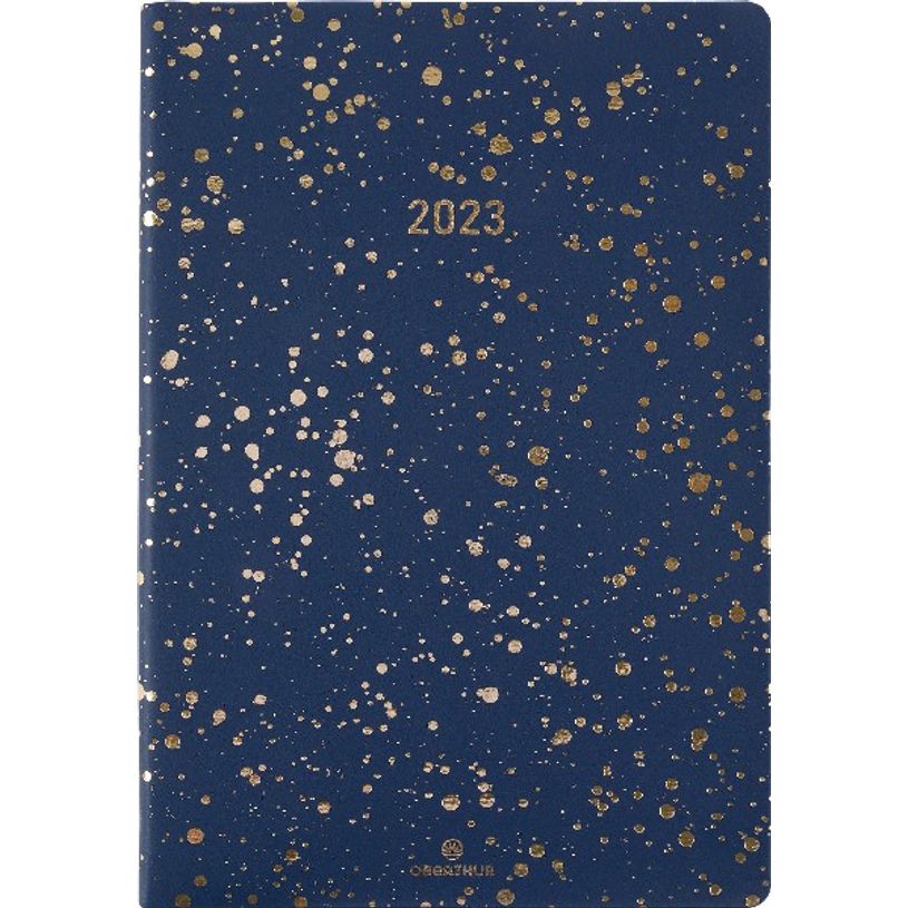 3664447126647-Agenda Céleste - 1 semaine sur 2 pages - 17 x 24,5 cm - bleu marine - Oberthur-P_405120316_1-0