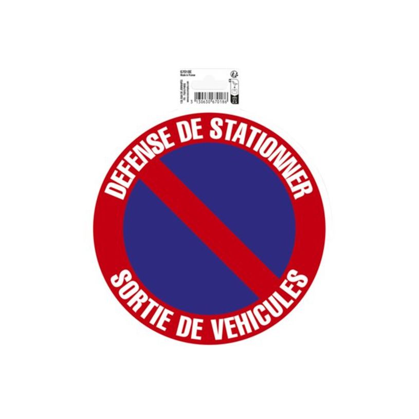 3130630670186-Exacompta - Panneau de signalisation adhésif - Défense de stationner sortie de véhicule-P_405121357_1-0