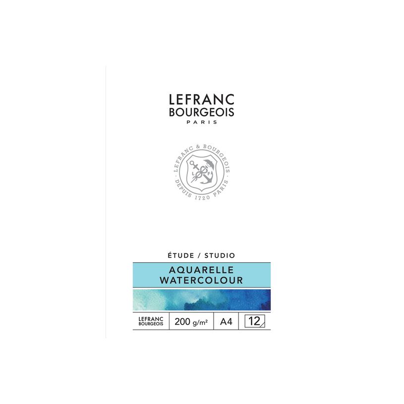 3013643013426-Lefranc & Bourgeois Studio - Papier pour peinture aquarelle - A4 - 12 feuilles-P_405121713_1-0