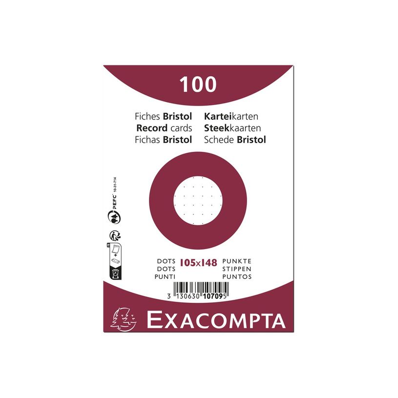 3130630107095-Exacompta - Pack de 100 Fiches Bristol - A6 (10,5 x 14,8 cm) - blanc-P_405122888_2-0