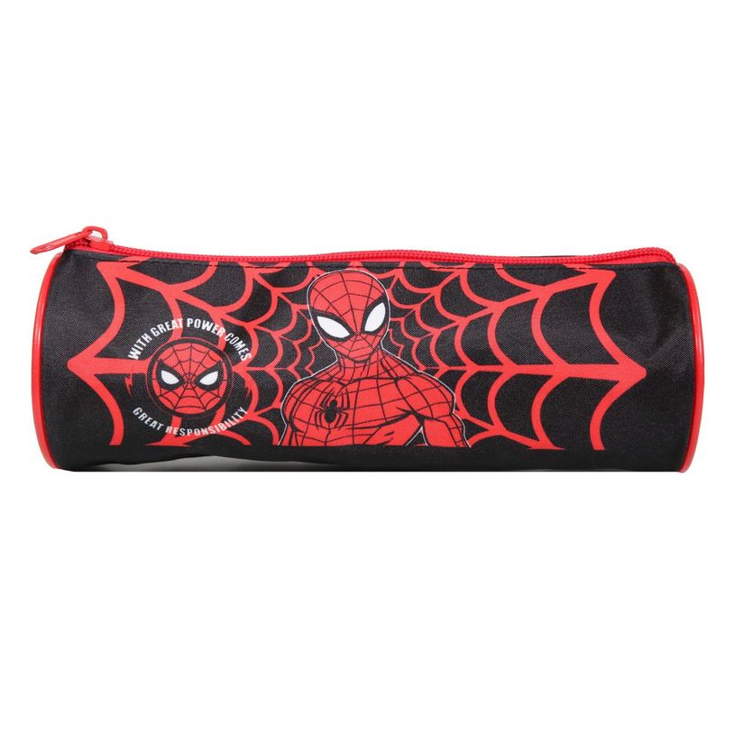 3666311013077-Trousse ronde Spiderman - 1 compartiment - rouge - Bagtrotter-P_405128849_1-0