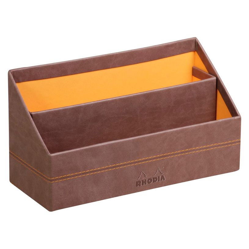 3037923188437-RHODIA Rhodiarama - Porte-courrier - chocolat - en polyuréthane-P_405130054_1-0