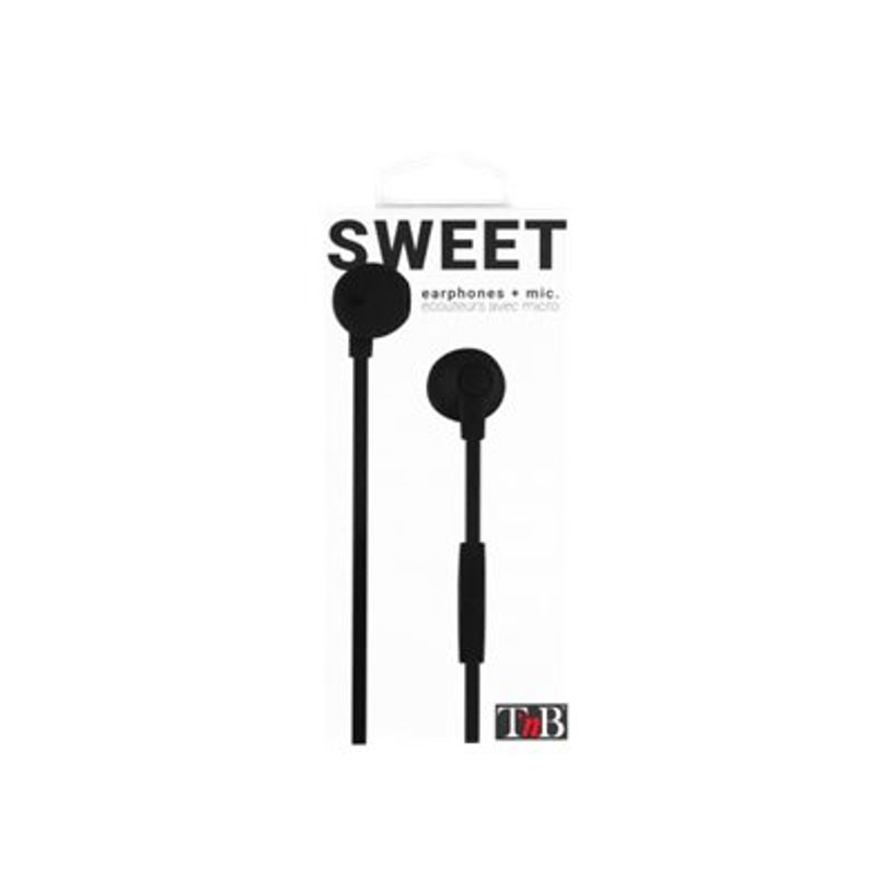 3303170090442-T'nB SWEET - Kit main libre - Ecouteurs filaire avec micro - intra-auriculaire - noir-P_405131542_3-4
