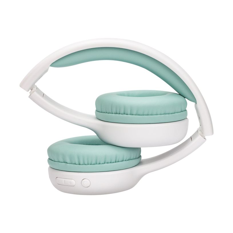 3303170107232-T'nB Kids KIDY - casque sans fil pour enfants - Limiteur de décibel - blanc et vert-P_405131546_4-3