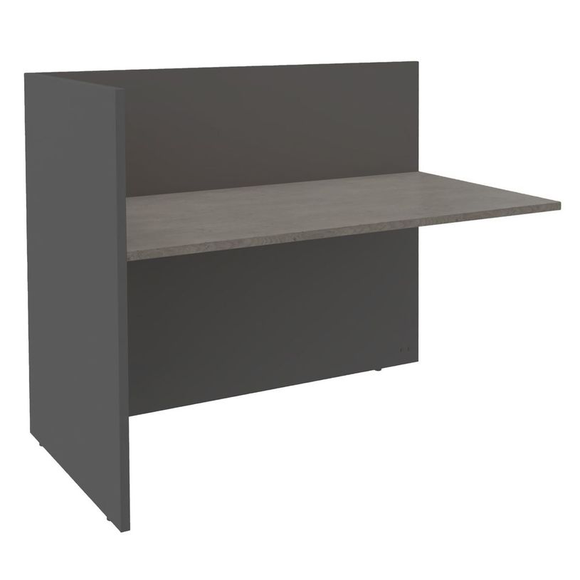 3253310207998-Banque d'accueil Module de départ haut OLA - L82,5 x H112 x P82,5 cm - structure carbone,-P_405132511_1-0