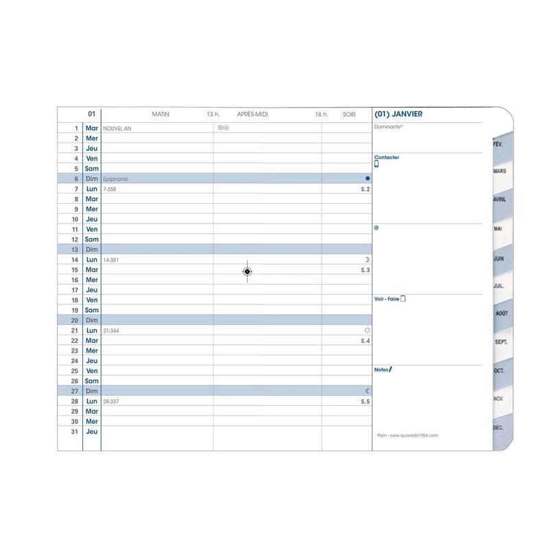 3371010481033-Agenda Impala Plain avec répertoire - 1 mois sur 1 page - 10 x 15 cm - orange - Quo Vadis--1