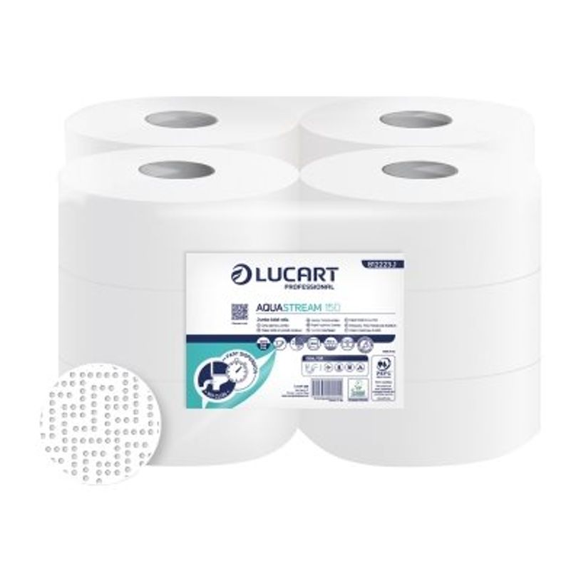 8005892349574-Lucart Professional AquaStream 150 - Papier toilette - 12 rouleaux - 150 m-P_405133228_1-0