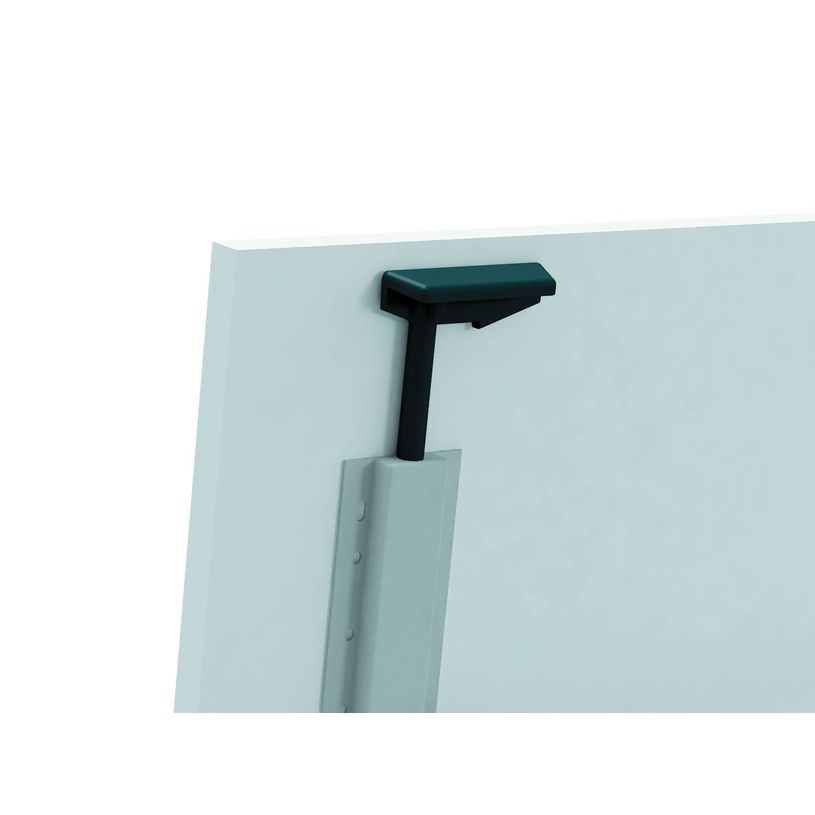 3253310160354-Table de réunion abattantes - L160 x P80 cm - pied blanc - plateau imitation chêne clair-P_405133439_3-3