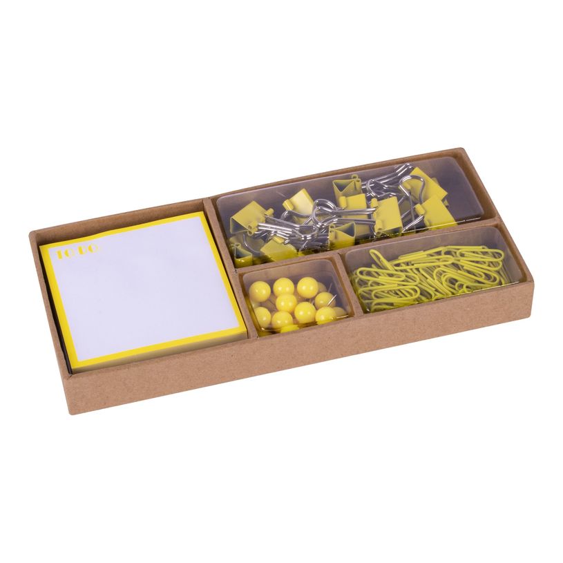 8410782184232-Apli Fluor Collection - Set de fournitures de bureau (punaises, trombones, pinces pliantes et -P_405137208_1-0
